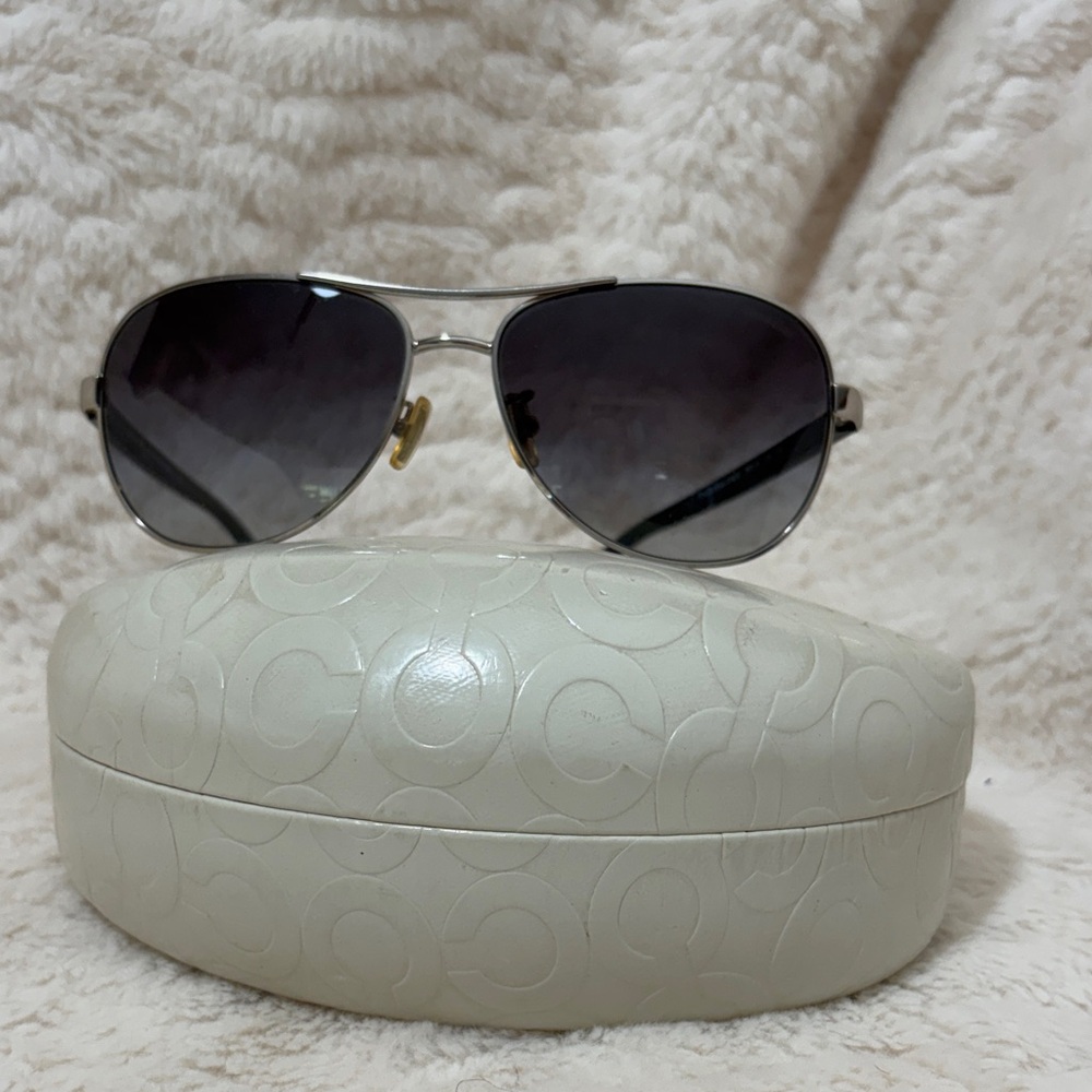 Coach Black and Silver Sunglasses